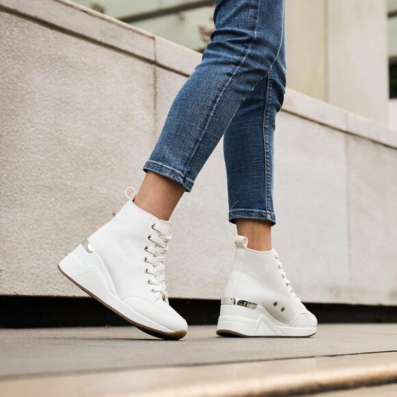 Canvas High Top Sneakers Women Breathable Platform Non-Slip Casual Shoes - Picture 5 of 8